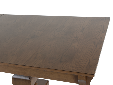Oak Double-Pedestal 11-Piece Extension Dining Set with X-Back Chairs - view 6