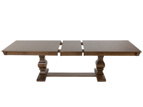 Oak Double-Pedestal 11-Piece Extension Dining Set with X-Back Chairs - view 4