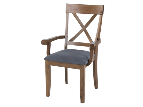 Oak Double-Pedestal 11-Piece Extension Dining Set with X-Back Chairs - view 8