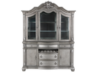 Grey Traditional Buffet & Hutch with LED Lighting & Wine Storage