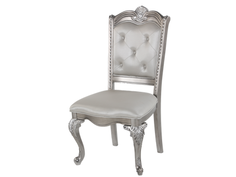 Grey Glam 9-Piece Double Pedestal Dining Set with Tufted Chairs - view 8
