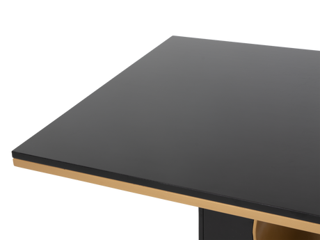 7 Piece Modern Black and Gold Dining Set - view 7