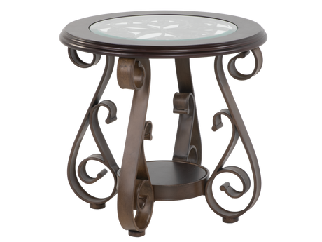 3-Piece Living Room Coffee Table Set with Glass Tops & Curved Metal Legs - view 9