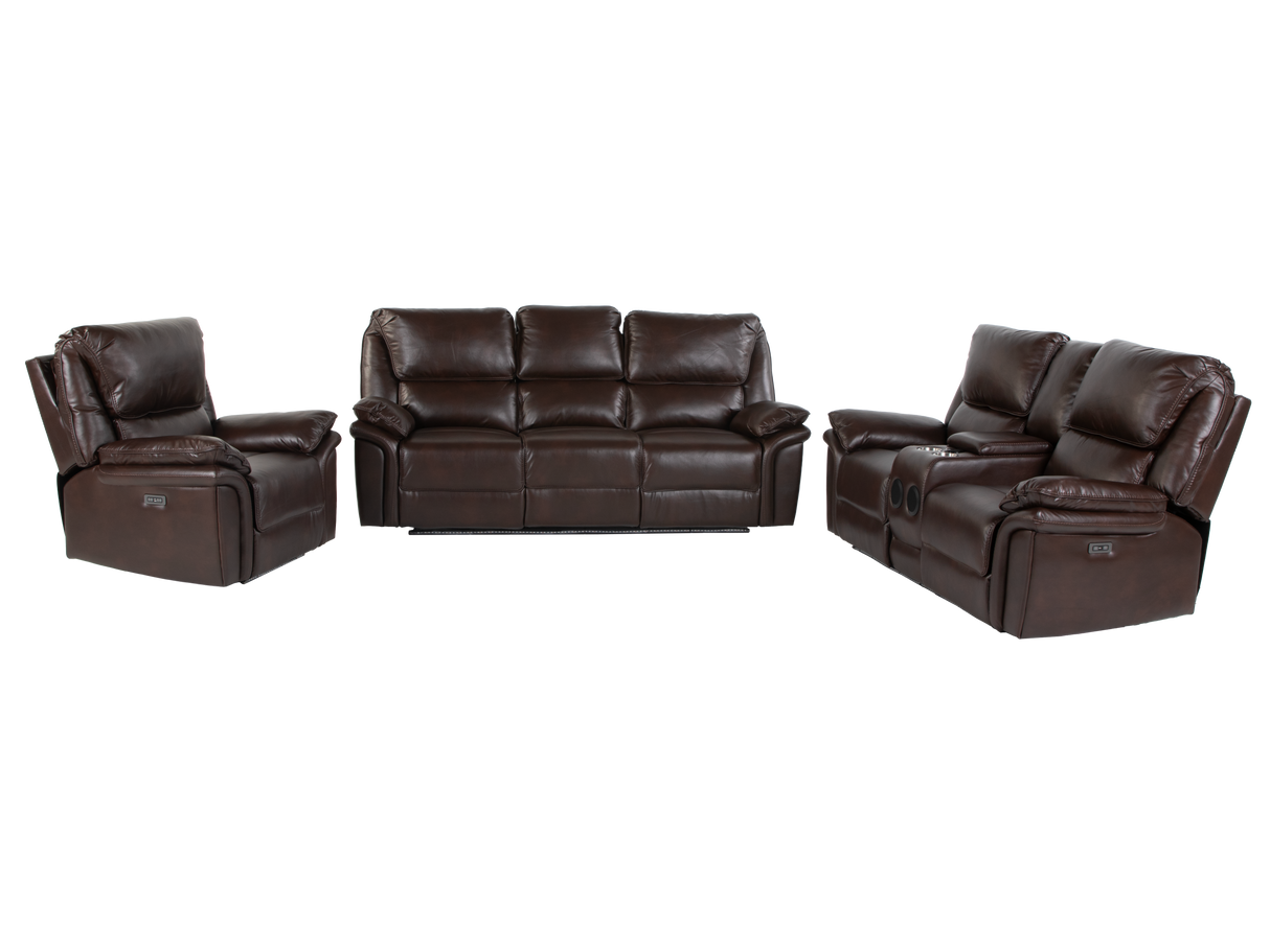 3 Piece Modern Power Reclining Living Room Set with LED Lighting