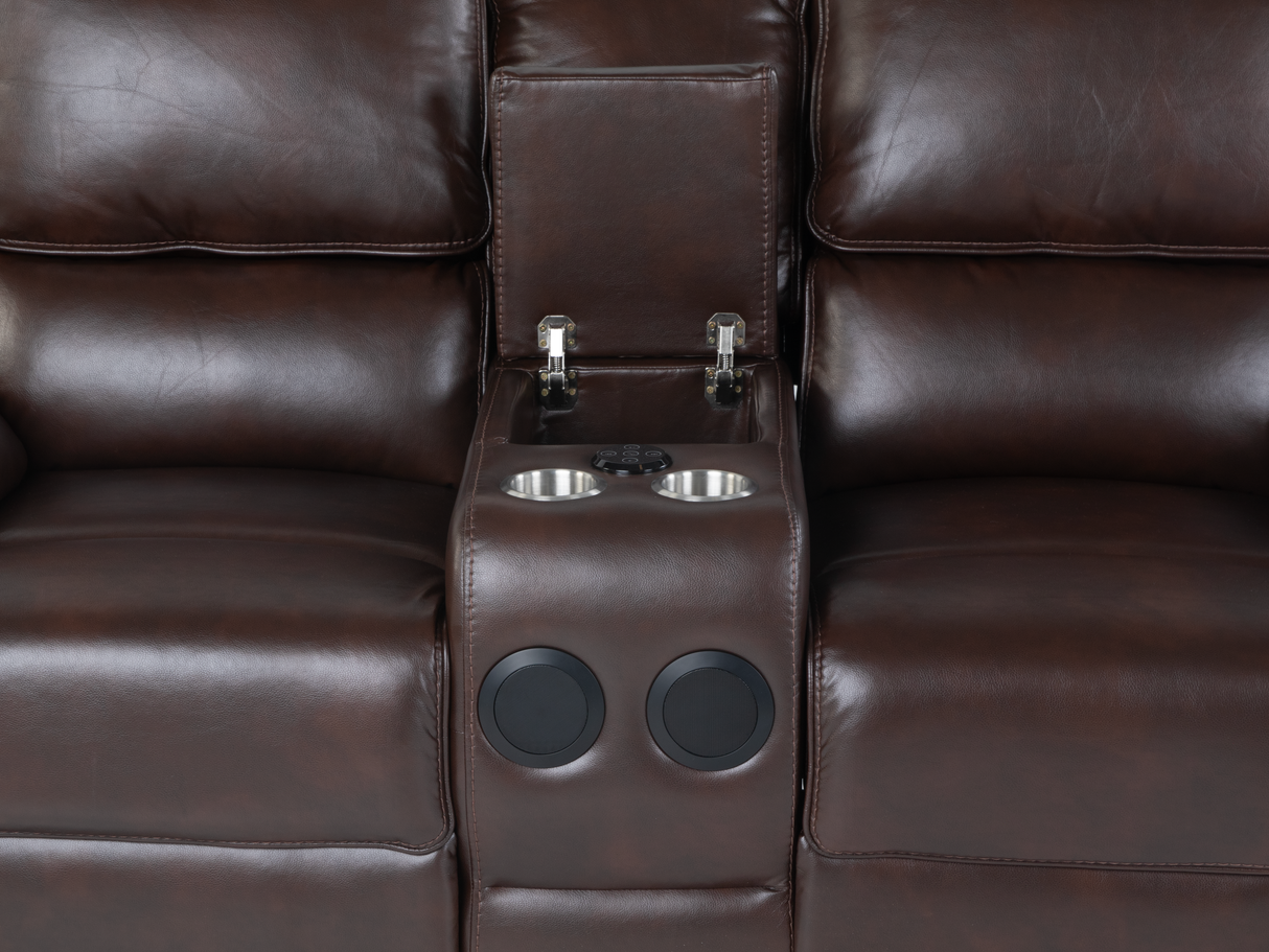 3 Piece Modern Power Reclining Living Room Set with LED Lighting