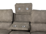 Taupe 3-Piece Power Reclining Living Room Set with USB Ports & Console Loveseat