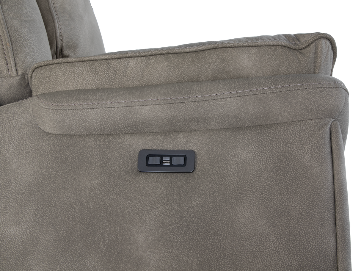 Taupe 3-Piece Power Reclining Living Room Set with USB Ports & Console Loveseat