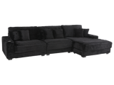 Midnight Black 3 Piece Sectional