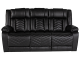 Contemporary 3-Piece Black Power Reclining Living Room Set