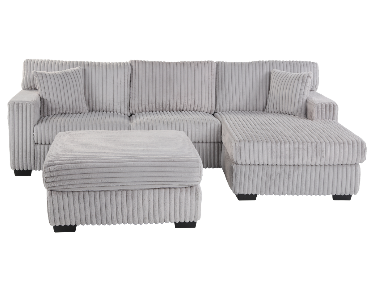 2 Piece Sectional with Ottoman