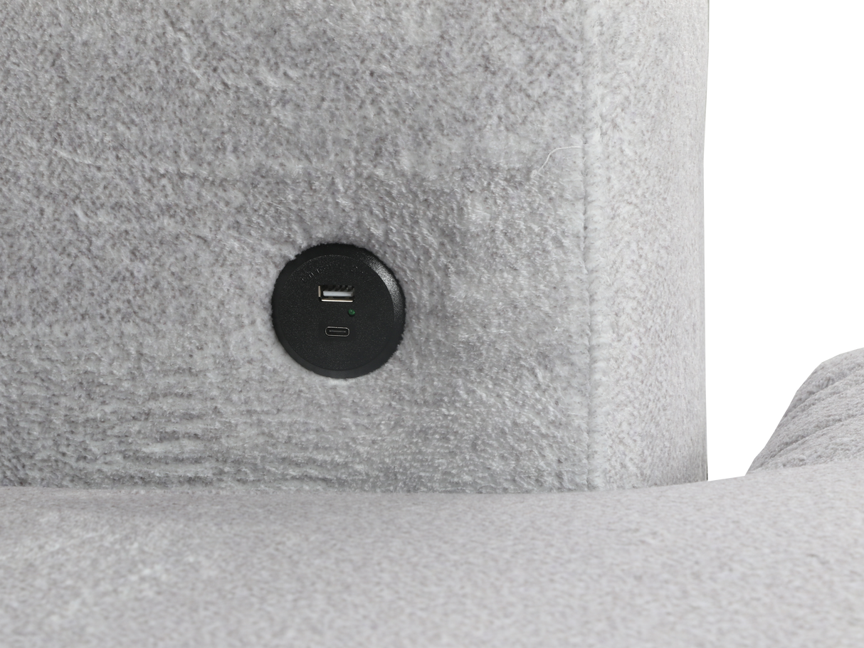 Light Gray U-Shaped Sectional Sofa with Ottoman & Pillows