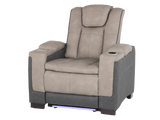 Gray 3 Piece Power Reclining Living Room Set with LED Lighting, Storage, and USB Ports