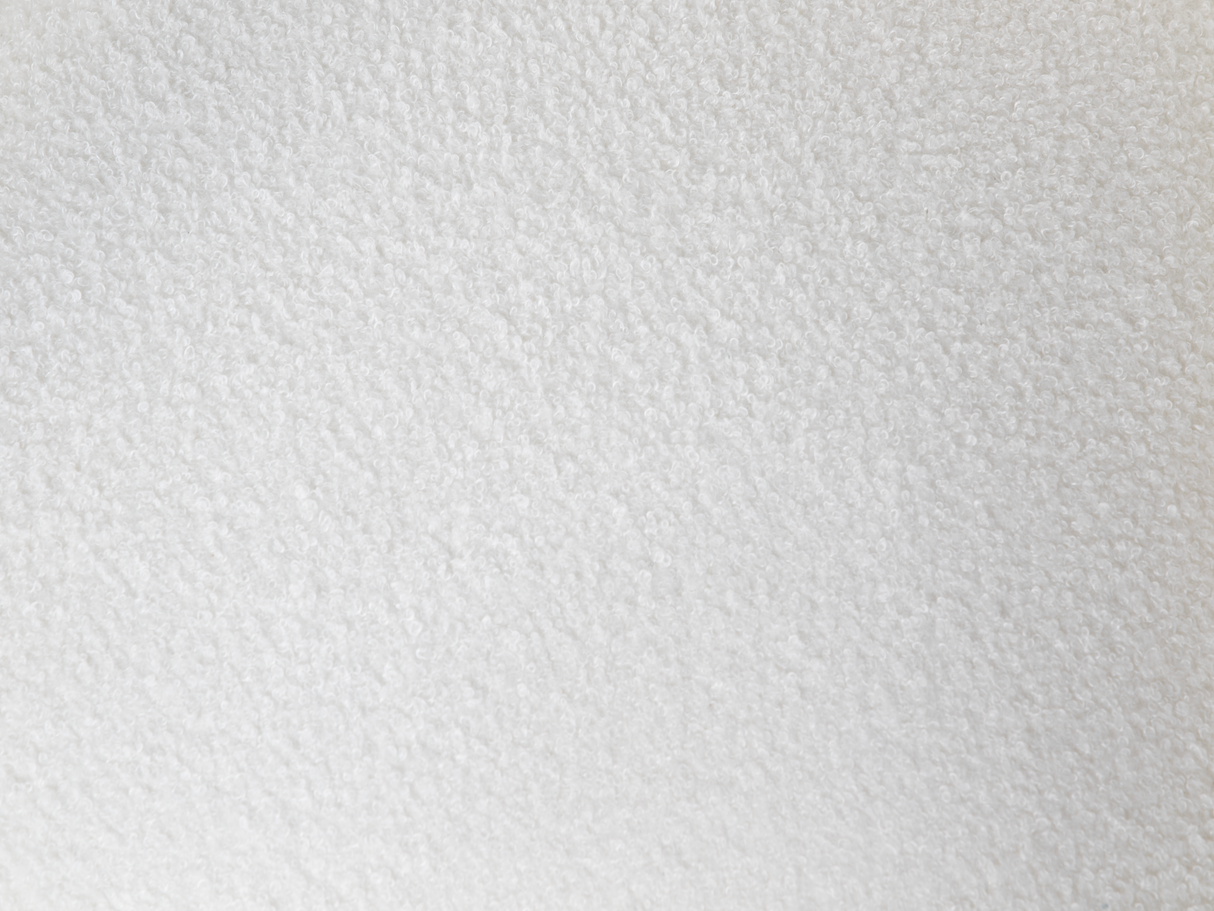 Modern Boucle Accent Chair in White with Gold Metal Legs