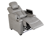 Light Grey Dual Power Reclining 3-Piece Living Room Set with Power Headrests, LED & Wireless Charging
