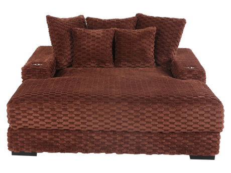 Oversized Chaise Lounge with Cup Holders & USB Charging Ports - view 3