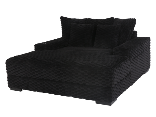 Oversized Chaise Lounge with Cup Holders & USB Charging Ports