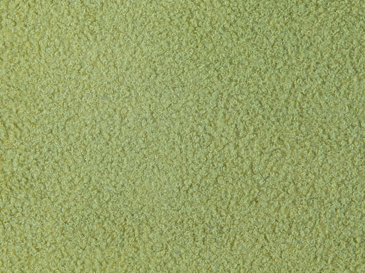 Light Green Boucle Accent Chair with Gold Metal Legs