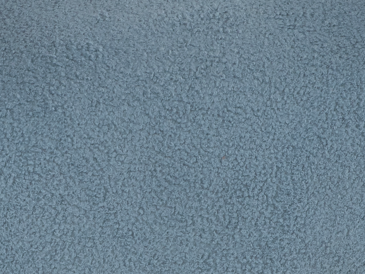 Blue Boucle Barrel Accent Chair with Gold Metal Legs