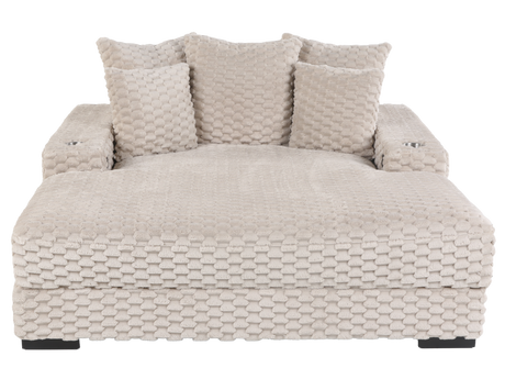 Oversized Chaise Lounge with Cup Holders & USB Charging Ports - view 3