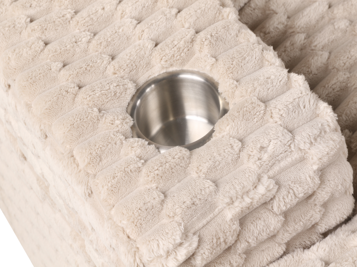 Oversized Chaise Lounge with Cup Holders & USB Charging Ports