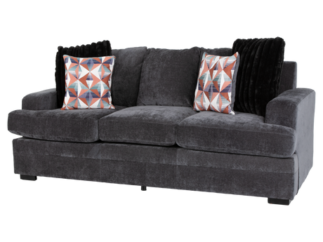 Charcoal Gray Modern 2-Piece Living Room Set with Sofa & Loveseat - view 4