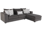 Dark Grey 2-Piece Sectional Sofa with Right-Facing Chaise