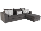 Dark Grey 2-Piece Sectional Sofa with Right-Facing Chaise