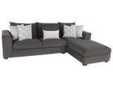 Dark Grey 2-Piece Sectional Sofa with Right-Facing Chaise