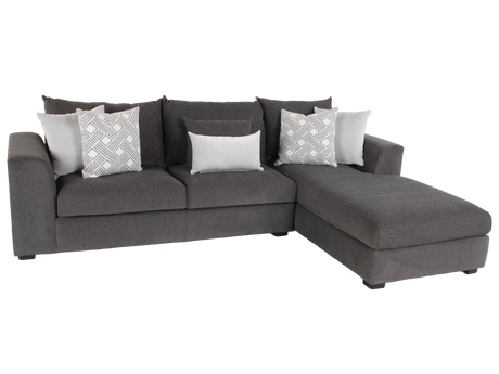 Dark Grey 2-Piece Sectional Sofa with Right-Facing Chaise
