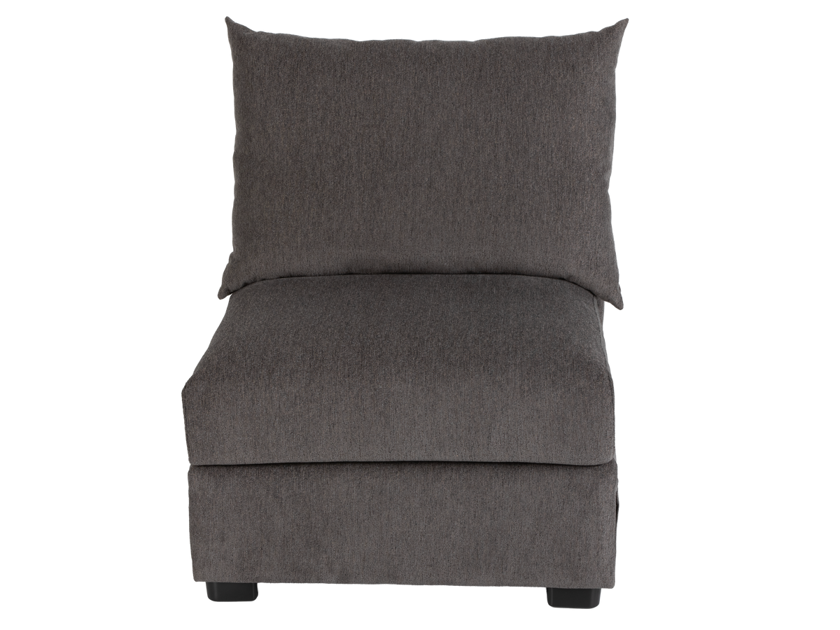 Armless Chair – Dark Grey Sectional Extension Seat