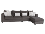 Dark Grey 3-Piece Sectional with Right Arm Facing Chaise