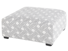 Gray Geometric Cocktail Ottoman