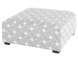 Patterned ottoman on a white background