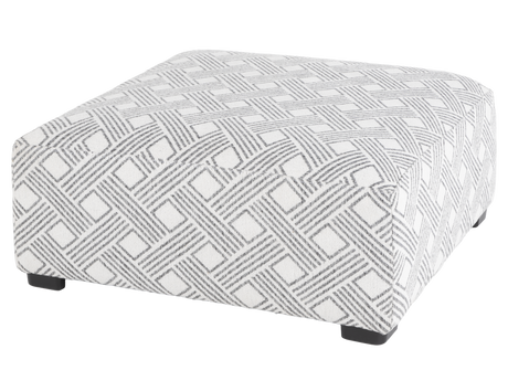 Patterned ottoman on a white background