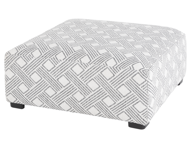 Patterned ottoman on a white background