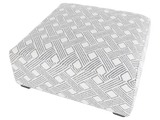 Gray Geometric Cocktail Ottoman