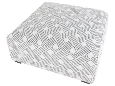 Gray Geometric Cocktail Ottoman