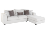 Airea Silver 2-Piece Sectional Sofa with Right-Facing Chaise