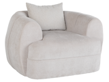 Airea Silver Oversized Swivel Chair