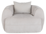 Airea Silver Oversized Swivel Chair