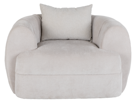 Airea Silver Oversized Swivel Chair