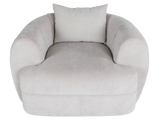 Airea Silver Oversized Swivel Chair