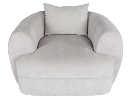 Airea Silver Oversized Swivel Chair - view 2