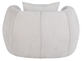Airea Silver Oversized Swivel Chair