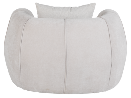 Airea Silver Oversized Swivel Chair - view 4