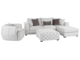 Airea Silver 2-Piece Sectional Sofa with Right-Facing Chaise