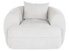 Airea Silver Oversized Swivel Chair