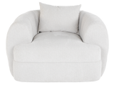 Airea Silver Oversized Swivel Chair