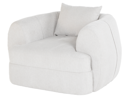 Airea Silver Oversized Swivel Chair