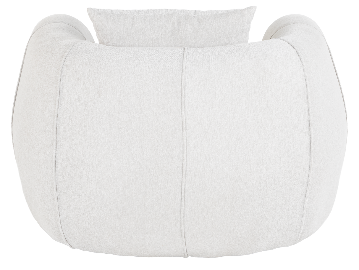 Airea Silver Oversized Swivel Chair